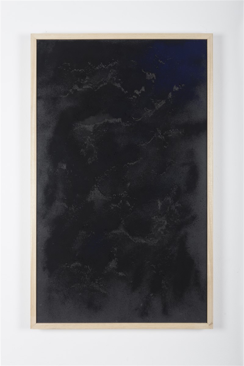 sophie ko chkeidze, geografia temporale, delle stelle fisse 4, pigment, ash, 100x60cm, 2014